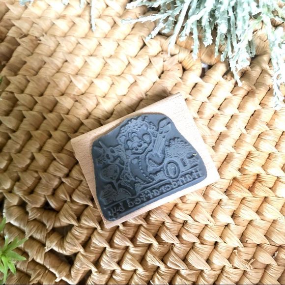 Set of 2 Vintage 1990s Wood Rubber Scrapbook Stamp Handcrafted Teddy Bear - Picture 12 of 16